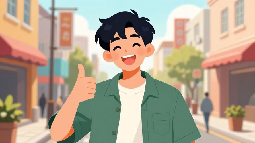 Illustration%20of%20a%20young%20person%20smiling%20big%2C%20giving%20a%20thumbs-up%20in%20a%20colorful%20street%20scene%2C%20illustrated%20style