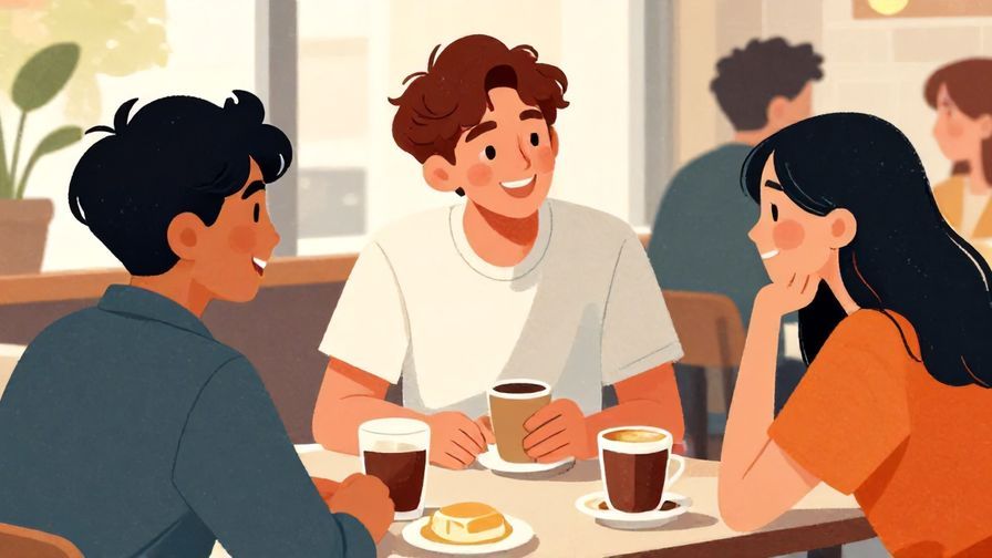 Illustration%20of%20a%20young%20person%20talking%20casually%20with%20friends%20in%20a%20cafe%2C%20smiling%20and%20laughing%2C%20vibrant%20colors%2C%20illustrated%20style