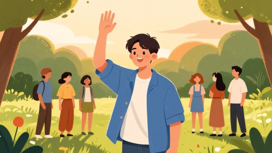 Illustration%20of%20a%20young%20person%20waving%20goodbye%20to%20friends%20in%20a%20park%20during%20sunset%2C%20showing%20warmth%20and%20casual%20farewell%2C%20bright%20colors%2C%20illustrated%20style
