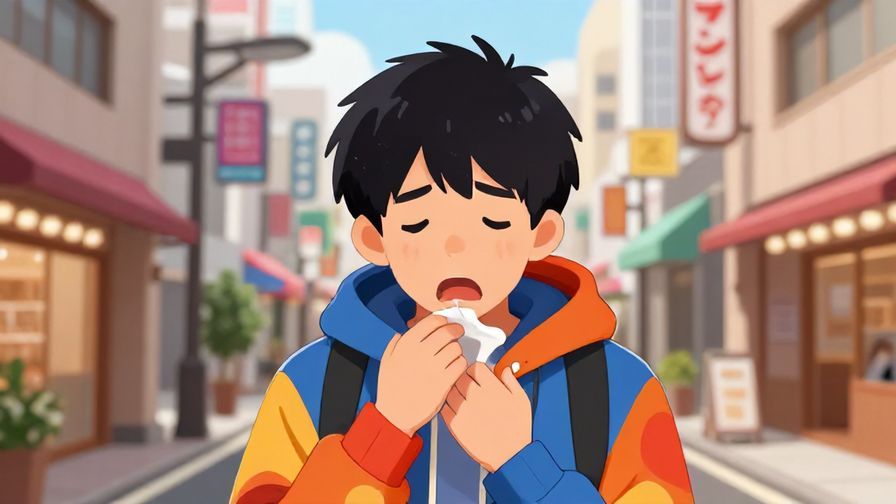 Illustration%20of%20a%20young%20person%20wearing%20a%20colorful%20hoodie%20shivering%20and%20speaking%20with%20a%20playful%20expression%2C%20Kansai%20street%20background