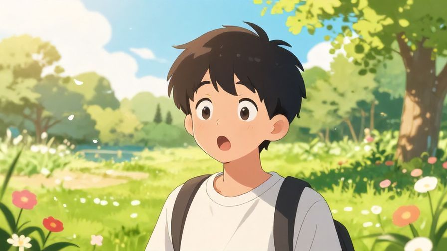 Illustration%20of%20a%20young%20person%20with%20wide%20eyes%20and%20mouth%20open%20in%20surprise%2C%20standing%20in%20a%20bright%20park%20with%20flowers%20and%20sunlight%2C%20vibrant%20colors%2C%20illustrated%20style