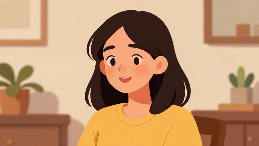 Illustration%20of%20a%20young%20woman%20speaking%20casually%20with%20a%20slight%20smile%2C%20cozy%20room%20background%2C%20illustrated%20style