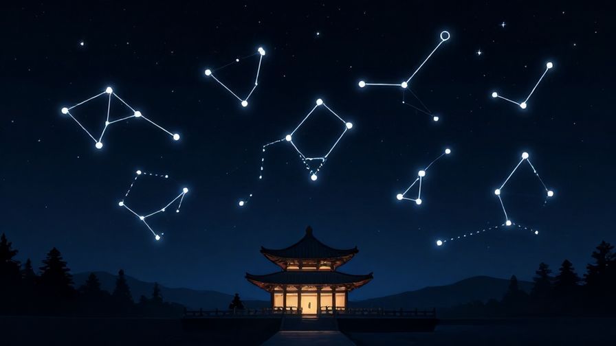 Illustration%20of%20an elegant night sky with constellations aligning over a quiet temple, conveying a sense of destiny and cosmic order