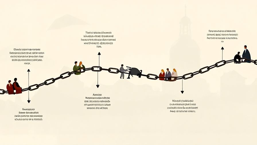 Illustration%20of%20an endless chain%20linking%20historical%20events%20with%20a%20fading%20background%2C%20illustrated%20style