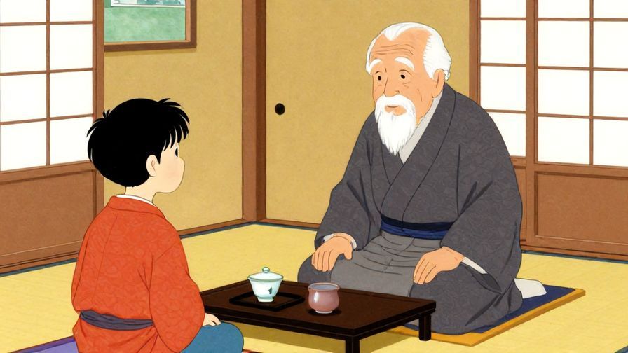 Illustration%20of%20an%20elderly%20wise%20person%20sharing%20knowledge%20with%20a%20young%20listener%20in%20traditional%20Japanese%20room%2C%20vibrant%20colors%2C%20illustrated%20style