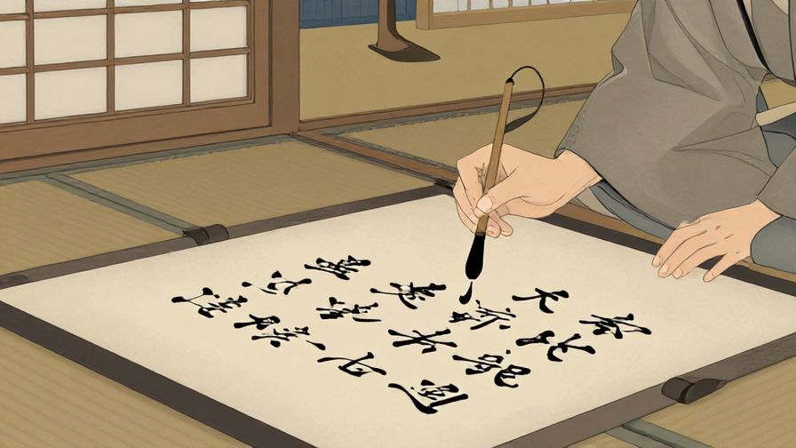 Illustration%20of%20an%20elegant%20traditional%20Japanese%20calligraphy%20scene%2C%20a%20person%20writing%20with%20a%20brush%20in%20a%20serene%20room%20with%20tatami%20and%20paper%20screens%2C%20illustrated%20style