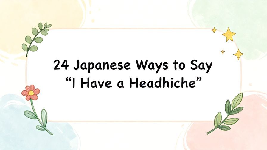 Illustration%20of%20playful%2C%20precise%2C%20sharp%20text%20%E2%80%9C24%20Japanese%20Ways%20to%20Say%20%E2%80%9CI%20Have%20a%20Headache%E2%80%9D%E2%80%9D%2C%20centered%20inside%20a%20thin%20rounded%20rectangle.%20Soft%2C%20hand-drawn%20elements%20including%20Florals%2C%20Floating%20leaves%2C%20Light%20rays%2C%20Stars%20are%20placed%20outside%20the%20rectangle%2C%20loosely%20arranged%20and%20asymmetrical.%20Set%20on%20a%20soft%20pastel%20multicolor%20background%20with%20visible%20white%2Fivory%20space%2C%20light%20and%20airy.