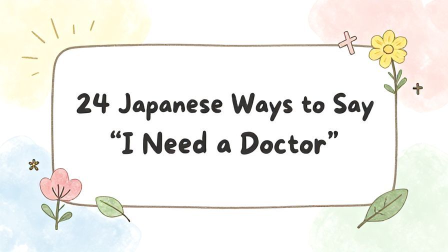 Illustration%20of%20playful%2C%20precise%2C%20sharp%20text%20%E2%80%9C24%20Japanese%20Ways%20to%20Say%20%E2%80%9CI%20Need%20a%20Doctor%E2%80%9D%E2%80%9D%2C%20centered%20inside%20a%20thin%20rounded%20rectangle.%20Soft%2C%20hand-drawn%20elements%20including%20Florals%2C%20Cross%2C%20Light%20rays%2C%20Floating%20leaves%20are%20placed%20outside%20the%20rectangle%2C%20loosely%20arranged%20and%20asymmetrical.%20Set%20on%20a%20soft%20pastel%20multicolor%20background%20with%20visible%20white%2Fivory%20space%2C%20light%20and%20airy.