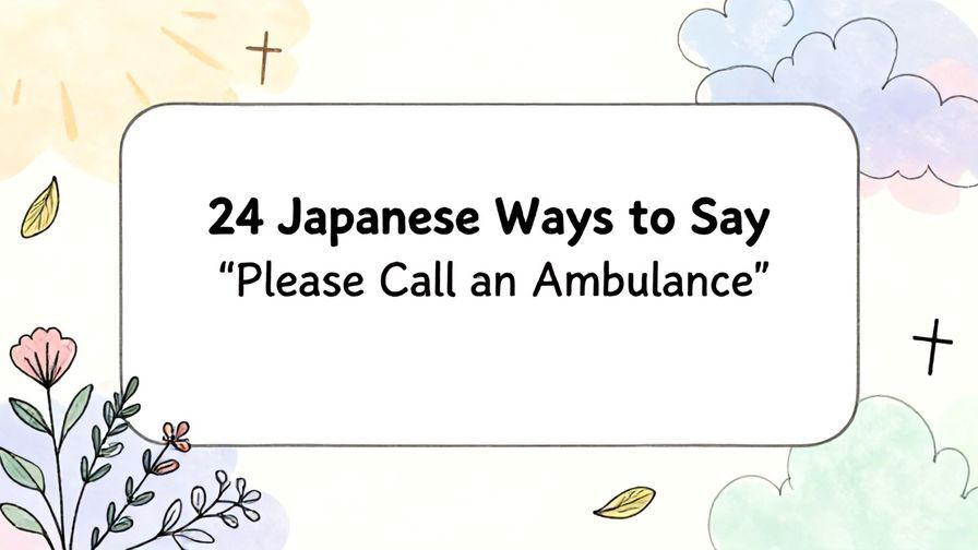 Illustration%20of%20playful%2C%20precise%2C%20sharp%20text%20%E2%80%9C24%20Japanese%20Ways%20to%20Say%20%E2%80%9CPlease%20Call%20an%20Ambulance%E2%80%9D%E2%80%9D%2C%20centered%20inside%20a%20thin%20rounded%20rectangle.%20Soft%2C%20hand-drawn%20elements%20including%20Florals%2C%20Floating%20leaves%2C%20Light%20rays%2C%20Cross%2C%20Heavenly%20clouds%20are%20placed%20outside%20the%20rectangle%2C%20loosely%20arranged%20and%20asymmetrical.%20Set%20on%20a%20soft%20pastel%20multicolor%20background%20with%20visible%20white%2Fivory%20space%2C%20light%20and%20airy.