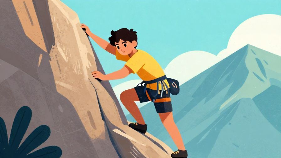 Illustration%20of%20someone climbing%20a%20steep%20mountain%20with%20a%20determined%20expression%2C%20vibrant%20colors%2C%20illustrated%20style
