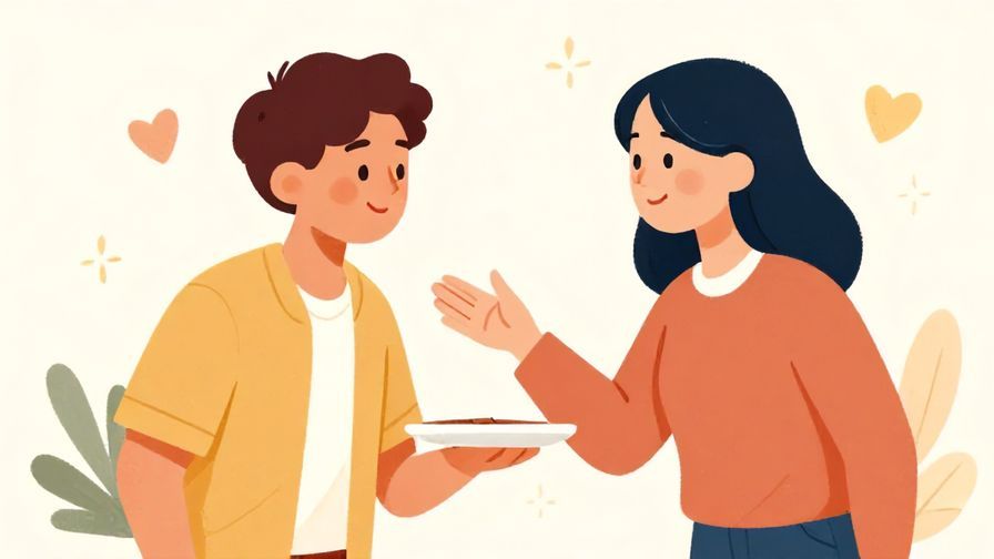 Illustration%20of%20someone multitasking or adding a small favor during a conversation, warm colors, illustrated style