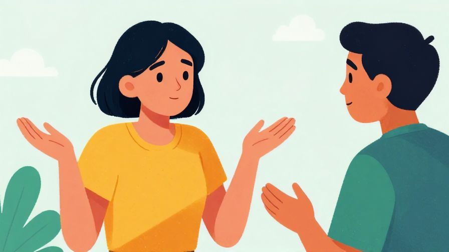 Illustration%20of%20someone shrugging and smiling, casually joining a conversation, vibrant colors, illustrated style