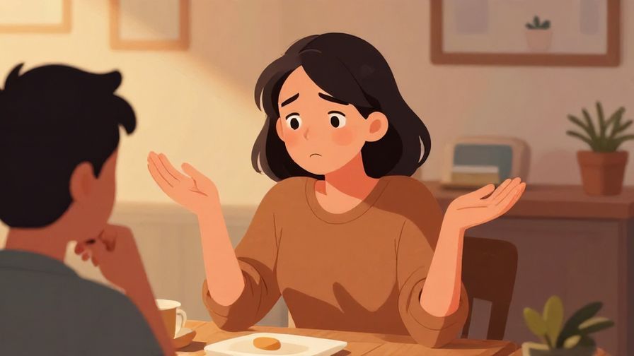 Illustration%20of%20someone shrugging slightly with an amused expression while another person looks thoughtful, cozy indoor setting