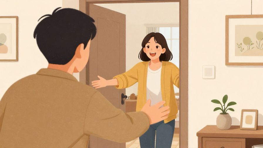 Illustration%20of%20someone%20arriving%20home%20and%20being%20warmly%20welcomed%20with%20open%20arms%20and%20a%20happy%20smile%2C%20detailed%20interior%2C%20soft%20lighting%2C%20illustrated%20style