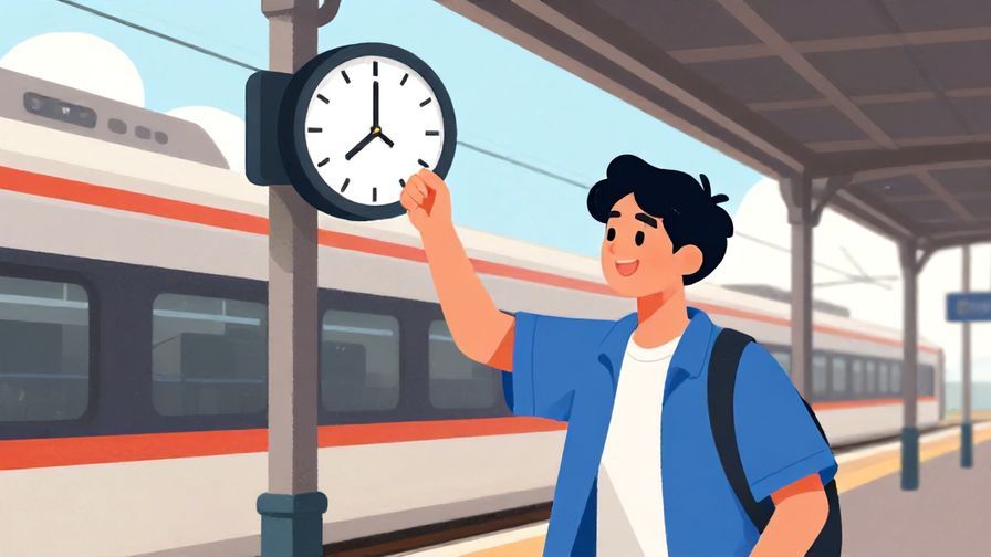 Illustration%20of%20someone%20checking%20the%20time%20on%20a%20clock%20with%20a%20casual%20smile%20outside%20a%20train%20station%2C%20vibrant%20colors%2C%20illustrated%20style