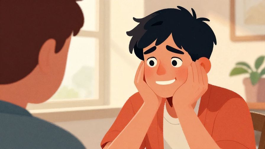 Illustration%20of%20someone%20smiling%20while%20pretending%20to%20be%20frustrated%20with%20a%20friend%2C%20vibrant%20colors%2C%20illustrated%20style