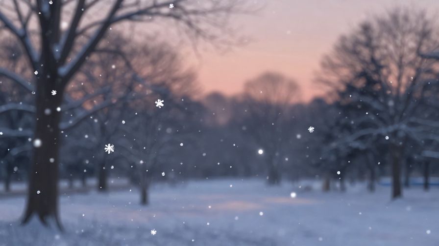 Illustration%20of%20tiny%20snowflakes%20fluttering%20lightly%20in%20the%20air%20over%20a%20park%20at%20dusk%2C%20gentle%20and%20soft%20atmosphere