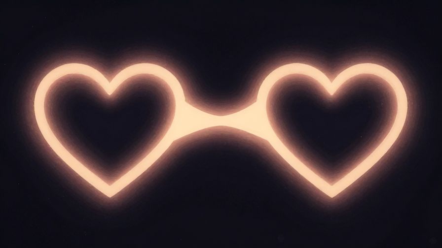 Illustration%20of%20two glowing hearts connected by a light beam over a dark background, symbolizing strong emotional connection, soft glowing colors, illustrated style