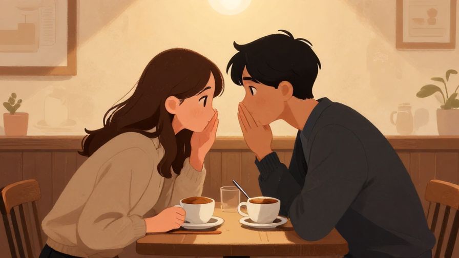Illustration%20of%20two people leaning close in a quiet cafe corner, sharing a secret with warm lighting