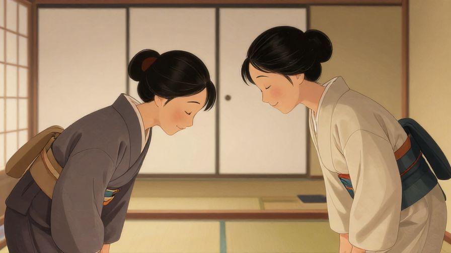 Illustration%20of%20two women bowing respectfully with warm smiles in a traditional Japanese room, soft lighting