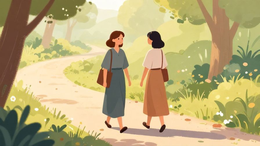 Illustration%20of%20two women walking side by side on a peaceful path with soft lighting