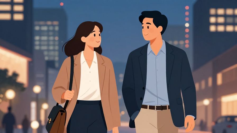 Illustration%20of%20two%20colleagues%20smiling%20and%20walking%20together%20after%20work%2C%20city%20evening%20background%2C%20illustrated%20style