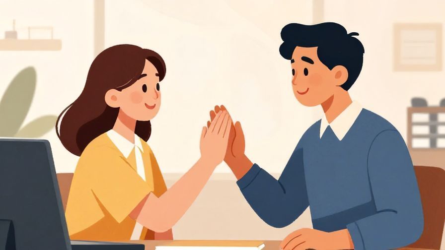 Illustration%20of%20two%20coworkers%20exchanging%20smiles%20and%20gestures%20of%20appreciation%20at%20the%20end%20of%20the%20day%2C%20office%20setting%2C%20warm%20colors%2C%20illustrated%20style