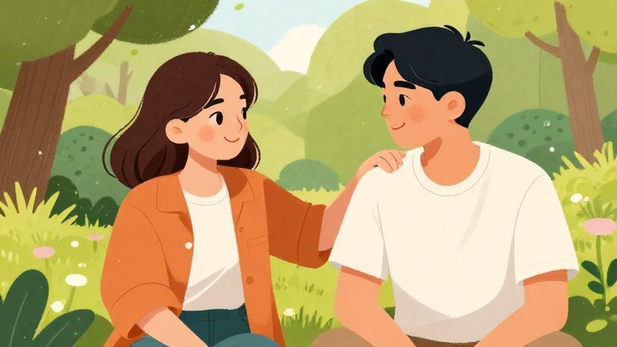 Illustration%20of%20two%20friends%20chatting%20and%20one%20reassuring%20the%20other%20with%20a%20gentle%20smile%2C%20park%20setting%2C%20vibrant%20colors%2C%20illustrated%20style