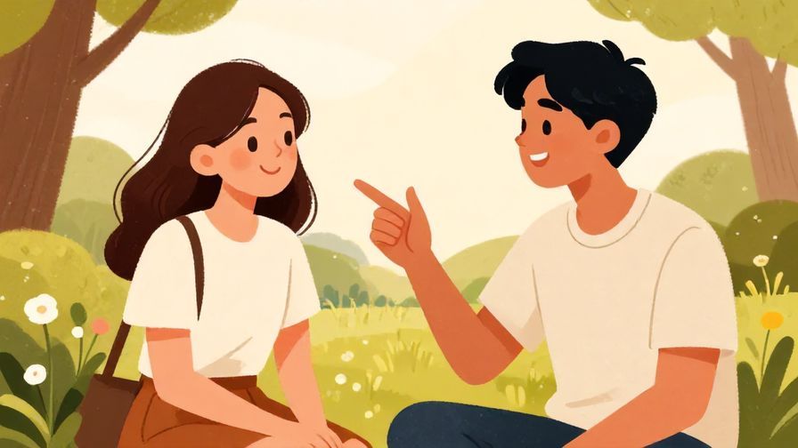 Illustration%20of%20two%20friends%20chatting%20casually%20in%20a%20park%2C%20one%20smiling%20and%20gesturing%20to%20emphasize%20a%20point%2C%20warm%20colors%2C%20illustrated%20style