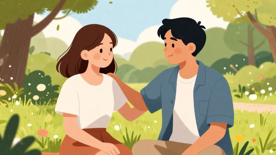 Illustration%20of%20two%20friends%20chatting%20in%20a%20park%2C%20one%20comforting%20the%20other%20with%20a%20reassuring%20smile%2C%20sunny%20day%2C%20vibrant%20colors%2C%20illustrated%20style