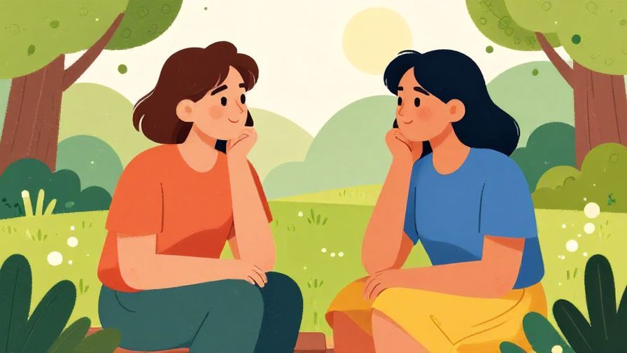 Illustration%20of%20two%20friends%20chatting%20in%20a%20park%2C%20one%20looking%20thoughtful%20with%20hand%20on%20chin%2C%20vibrant%20colors%2C%20illustrated%20style