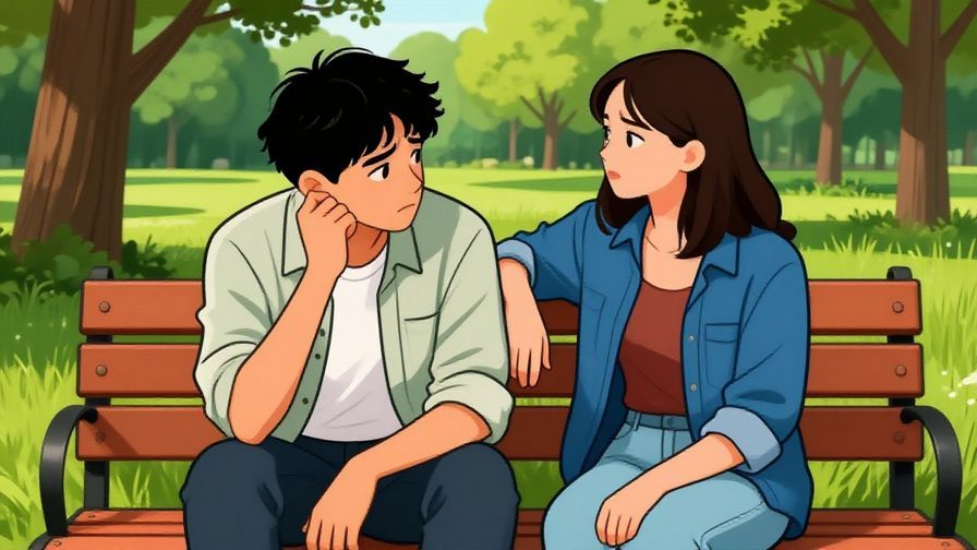 Illustration%20of%20two%20friends%20chatting%20on%20a%20bench%20with%20one%20looking%20worried%20and%20the%20other%20comforting%20them%2C%20detailed%20park%20background%2C%20vibrant%20colors%2C%20illustrated%20style