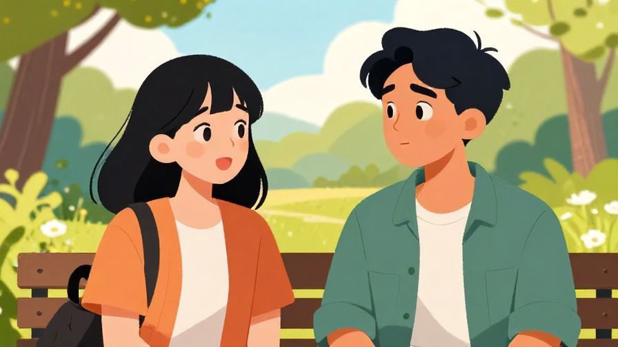 Illustration%20of%20two%20friends%20chatting%20with%20one%20raising%20an%20eyebrow%20in%20surprise%2C%20park%20background%2C%20vibrant%20colors%2C%20illustrated%20style