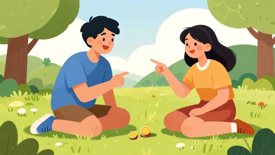 Illustration%20of%20two%20friends%20cheerfully%20talking%20in%20a%20park%2C%20one%20pointing%20to%20a%20lucky%20coin%20they%20found%2C%20vibrant%20colors%2C%20illustrated%20style