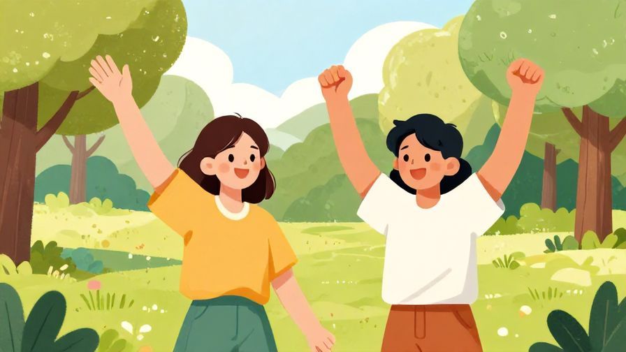 Illustration%20of%20two%20friends%20cheering%20each%20other%20on%20in%20a%20park%20with%20big%20smiles%2C%20colorful%20trees%20and%20sunlight%2C%20illustrated%20style