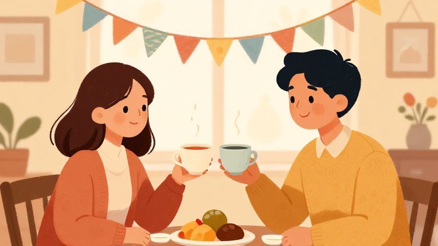 Illustration%20of%20two%20friends%20clinking%20tea%20cups%20in%20a%20cozy%20room%20decorated%20with%20anniversary%20decorations%2C%20warm%20lighting%2C%20illustrated%20style