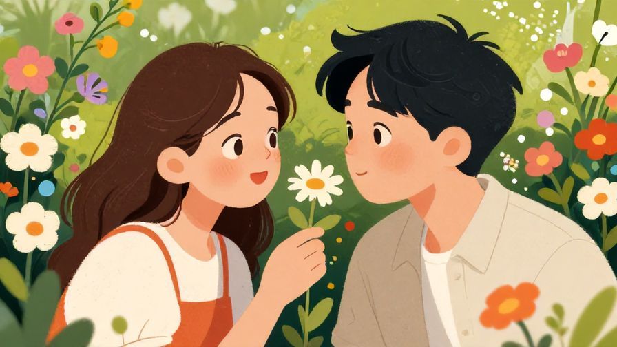 Illustration%20of%20two%20friends%20enjoying%20a%20flower%20garden%2C%20one%20sniffing%20a%20flower%20with%20a%20happy%20expression%2C%20detailed%20background%2C%20vibrant%20colors%2C%20illustrated%20style