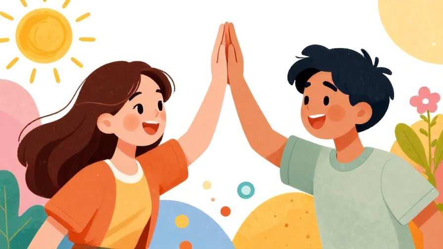 Illustration%20of%20two%20friends%20excitedly%20high-fiving%20each%20other%20with%20bright%20expressions%20and%20colorful%20background%20of%20sunlight%2C%20vibrant%20colors%2C%20illustrated%20style