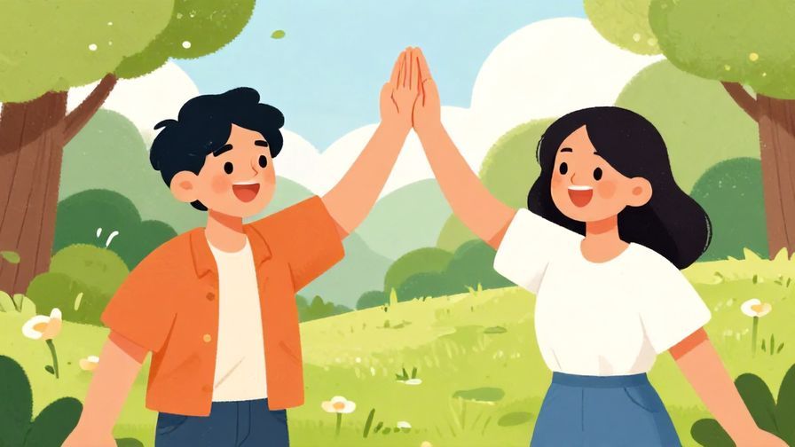 Illustration%20of%20two%20friends%20high-fiving%20with%20joyful%20expressions%20in%20a%20park%20setting%2C%20vibrant%20colors%2C%20illustrated%20style