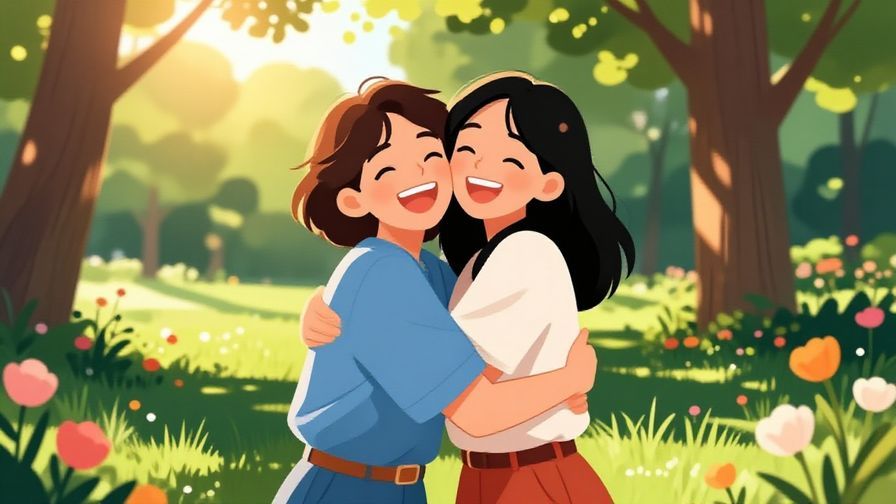 Illustration%20of%20two%20friends%20hugging%20joyfully%20in%20a%20park%20with%20sunlight%20and%20flowers%2C%20illustrated%20style