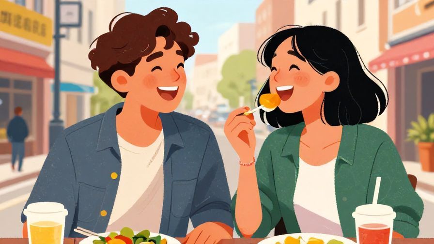 Illustration%20of%20two%20friends%20laughing%20and%20heading%20to%20eat%20together%2C%20casual%20street%20scene%2C%20vibrant%20colors%2C%20illustrated%20style