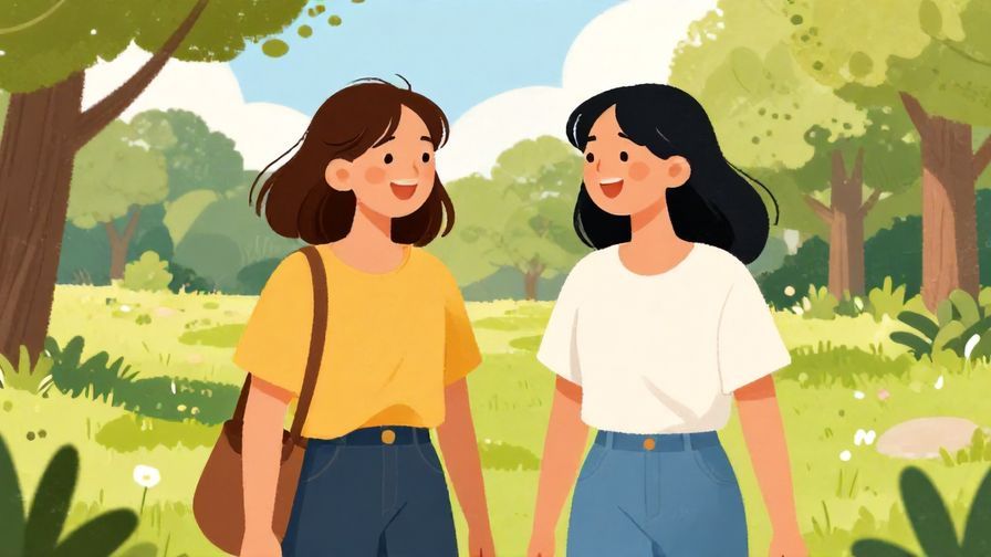 Illustration%20of%20two%20friends%20laughing%20and%20getting%20ready%20to%20go%20out%20together%20in%20a%20sunny%20park%20with%20vibrant%20colors%2C%20illustrated%20style