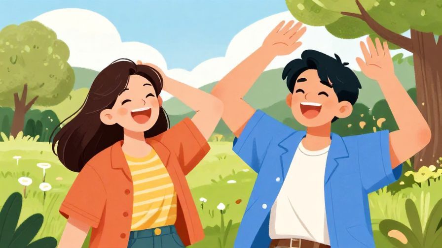 Illustration%20of%20two%20friends%20laughing%20and%20one%20raising%20their%20hands%20in%20a%20sign%20of%20defeat%2C%20park%20scene%2C%20vibrant%20colors%2C%20illustrated%20style