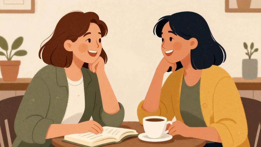 Illustration%20of%20two%20friends%20laughing%20and%20chatting%20at%20a%20cafe%20with%20books%20and%20coffee%2C%20casual%20and%20warm%20atmosphere%2C%20illustrated%20style