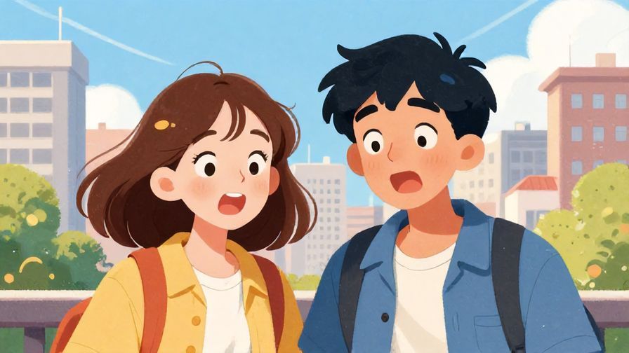 Illustration%20of%20two%20friends%20looking%20astonished%20and%20laughing%20together%20outside%2C%20with%20a%20city%20scape%20in%20the%20background%20and%20sunny%20weather%2C%20vibrant%20colors%2C%20illustrated%20style