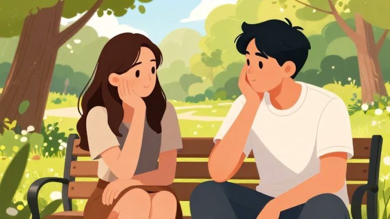 Illustration%20of%20two%20friends%20nodding%20in%20agreement%20while%20chatting%20in%20a%20park%2C%20sunny%20day%2C%20vibrant%20colors