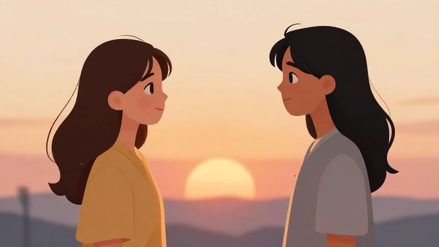 Illustration%20of%20two%20friends%20parting%20ways%20with%20a%20gentle%20sunset%20background%20and%20soft%20lighting%2C%20expressing%20warmth%20and%20hopeful%20farewell%2C%20illustrated%20style