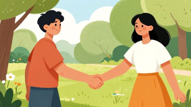Illustration%20of%20two%20friends%20reaching%20out%20to%20shake%20hands%20with%20warm%20smiles%20in%20a%20park%20setting%2C%20vibrant%20colors%2C%20illustrated%20style