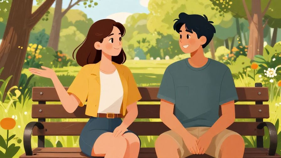 Illustration%20of%20two%20friends%20sitting%20on%20a%20bench%20chatting%20with%20one%20shrugging%20and%20the%20other%20smiling%20encouragingly.%20Vibrant%20colors%2C%20detailed%20park%20background.