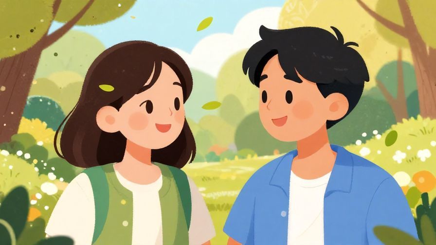 Illustration%20of%20two%20friends%20smiling%20and%20teasing%20each%20other%20lightheartedly%20in%20a%20park%20with%20colorful%20background%20and%20floating%20leaves%20around%20them%2C%20bright%20and%20vibrant%20illustrated%20style